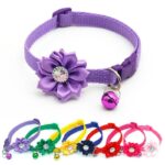 Pet-Cat-Dog-Collar-Bell-Flower-Necklace-Collar-For-Cats-Small-Dog-Puppy-Buckle-Cat-Collar-Bell-Nairobi-Spawtive-Kenya