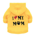 Yellow I Love My Mum Autumn Pet Hoodie for Cats and Dog in kenya