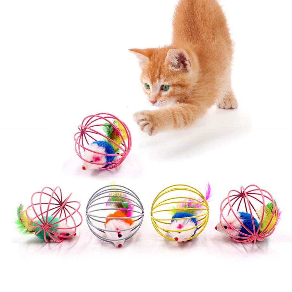 Buy Interactive Feather Cage Cat toy in Kenya on PetSasa