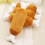 Petsasa-Kenya-Dog-Double-Bone-Chicken-Leg-Shape-Plush-Toy-Dog-Vocal-Chew-Toy-Pet-Exercise-Dental-Toy