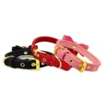 Buy Bowknot PU Leather Cat & Puppy Collar For The Royal Pets