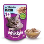 Buy Whiskas Adult (+1 Year) Wet Cat Food, Whitefish in Gravy, 12 Pouches in Kenya on Petsasa