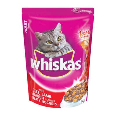 Buy Whiskas Beef, Lamb & Rabbit Meaty Nuggets Adult Dry Cat Food in Kenya on Petsasa Online Petstore in Nairobi