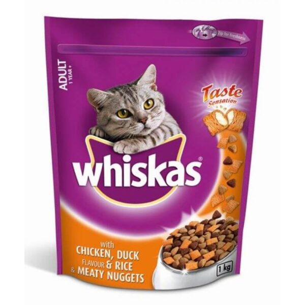 Buy Whiskas Chicken, Duck & Rice Meaty Nuggets Dry Cat Food in Kenya on Petsasa