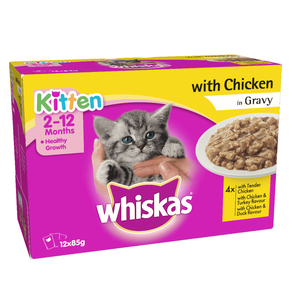 Buy Whiskas Kitten Wet Food, Tender chicken in Gravy, 12 Pouches in Kenya on Petsasa Pet store