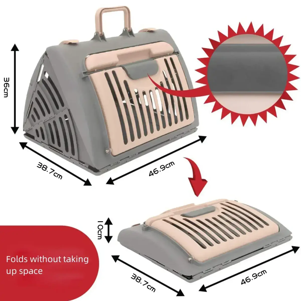 How to Collapse the Foldable Travel Cat Carrier for Cats