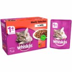 Shop Whiskas Pouch Adult 1+ Meaty Selection in Jelly Wet Cat Food in Kenya at Petsasa