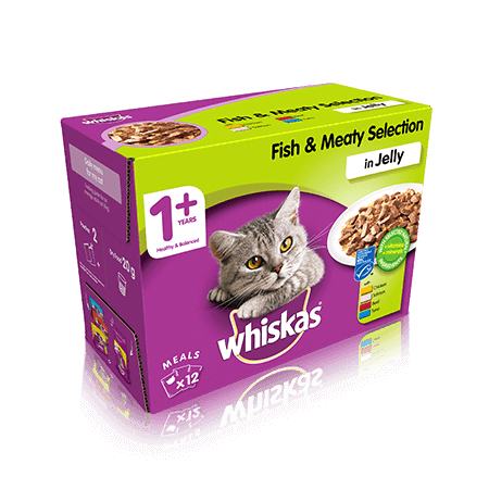 WHISKAS® Adult Cat Pouches Fish & Meaty Selection in Jelly in Petsasa Kenya Petstore