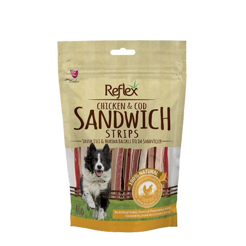 Buy Reflex Chicken & Cod Sandwich Strips Dog Treats Online in Kenya at Petsasa Pet Store