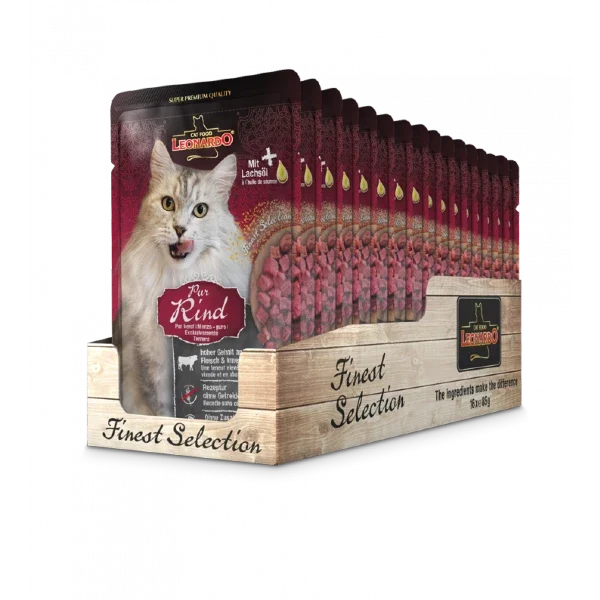 LEONARDO® Pure Beef Pouch Wet Cat Food Petsasa Pet House Kenya