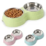 CatLuna Stainless Steel Double Dog & Cat Bowl Petsasa Petstore