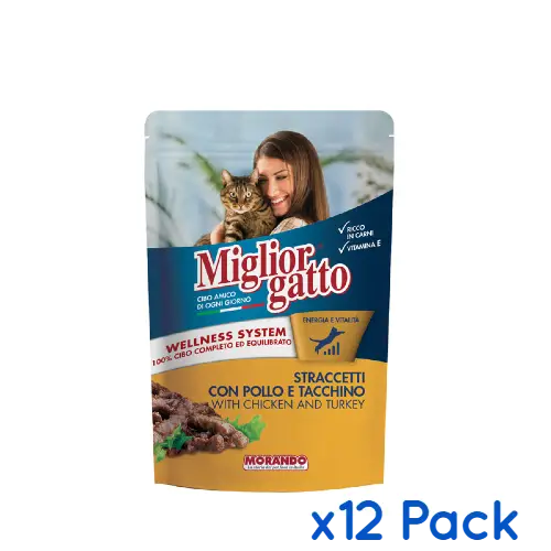 Buy Migliorgatto Pouch Strips Chicken & Turkey Wet Cat Food at Petsasa Kenya