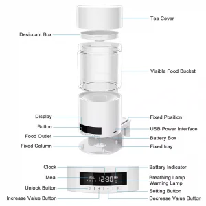 Features of Digital Timed Automatic Fish Feeder, Aquarium Food Dispenser at Petsasa kenya fish supplies