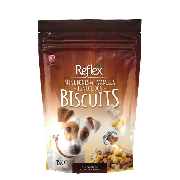 Buy the Reflex Junior Dog Treats Mini Bones Biscuits with Vanilla in Nairobi at Petsasa Petstore Kenya