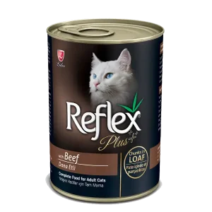 Buy Reflex Plus Adult Cat Can Food with Beef Chunks in Loaf