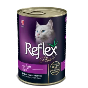 Buy Reflex Plus Adult Cat Can Food with Liver Chunks in Jelly