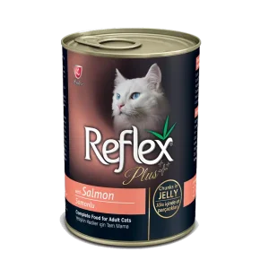 Buy Reflex Plus Adult Cat Can Food with Salmon Chunks in Jelly