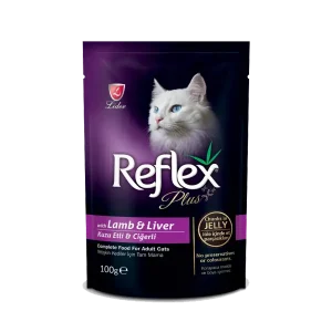 Reflex Plus Adult Cat Food with Lamb & Liver Chunks in Jelly Wet Food