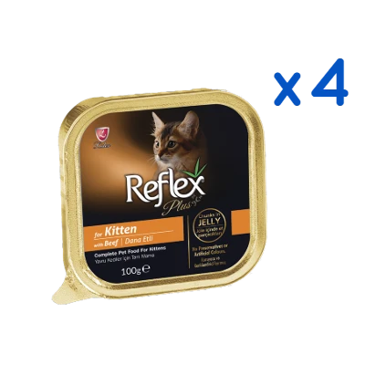 Buy Reflex Plus Alu-Tray Wet Kitten Food with Beef in Nairobi at Petsasa Kenya