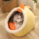 Yellow Chicken Romeow Lounger Covered Cat Bed for Yaya Pet Store