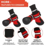 Features of Anti-Slip Extended Cuff Length Dog Boots, for Larger Dogs petstore kenya