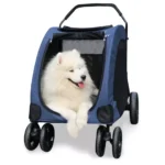 Beautiful Happy Trails Pet Stroller for Dogs & Cats Blue