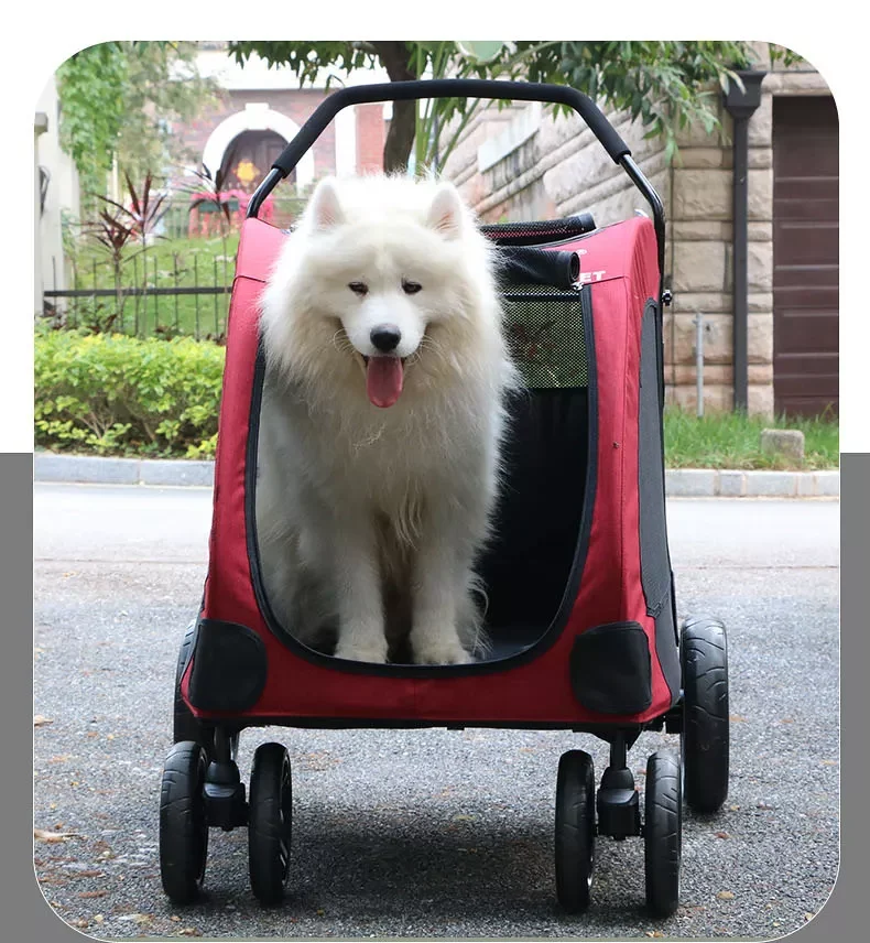 Happy Trails Pet Stroller for Dogs & Cats, Red 2