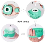 How to Use Shampoo Dispensing Massage & Bathing Dog & Cat Brush