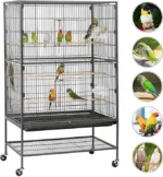 Hammertone Large Rolling Bird Cage for Small, Medium and Large Birds