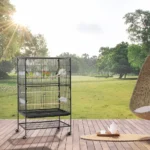 Indoor and Outdoor Hammertone Large Rolling Bird Cage