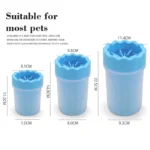 Sizes of RiverDog Blue Portable Dog Paw Cleaner