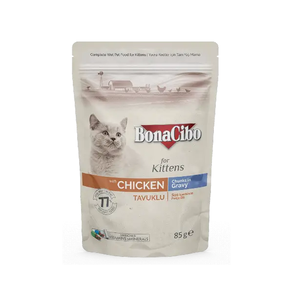 Bonacibo Kitten Pouch Wet Food for Kittens