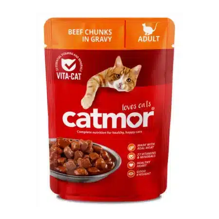 Catmor Pouch Beef Chunks in Gravy Cat Food