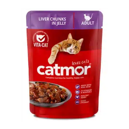 Catmor Pouch Liver Chunks in Jelly Cat Food