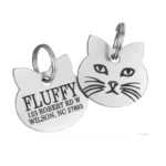 Cat Face Stainless Steel Personalized Cat ID Tag in Kenya