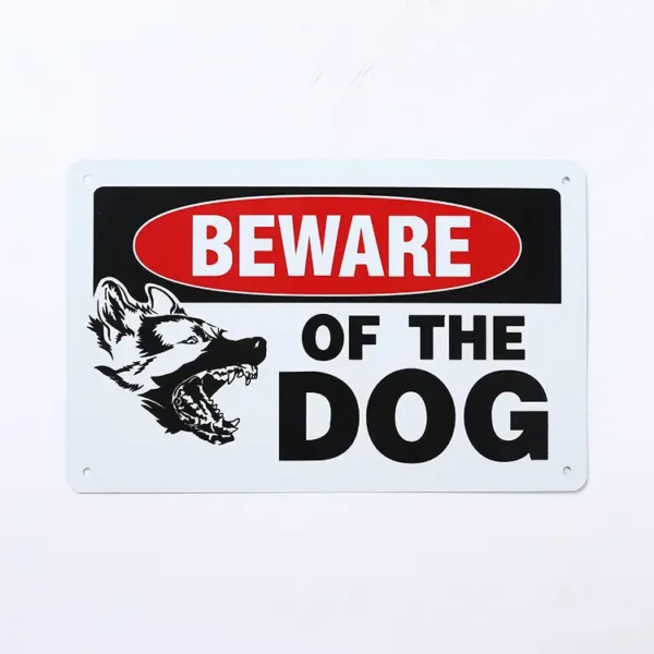 Beware of Dog Metal Sign Garden Sign for Yard