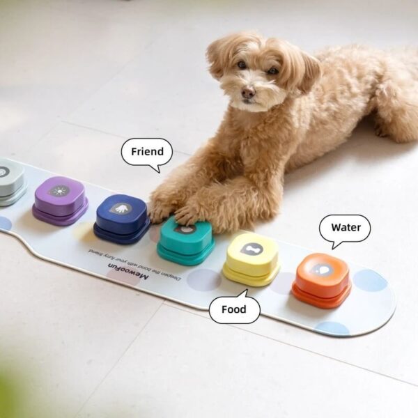 Voice Recording Button Pet Toys Dog Buttons for Communication Pet Training Buzzer Recordable Talking Button with Mat in Kenya