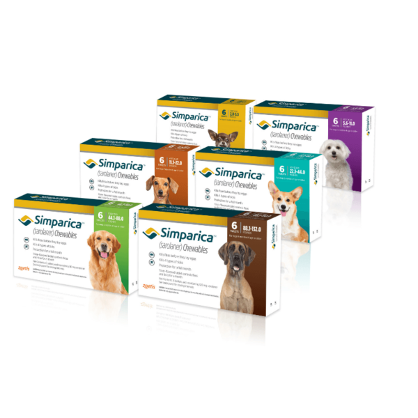 Simparica Sarolaner Flea & Tick Chewable Tablets for Dogs at Petsasa Kenya