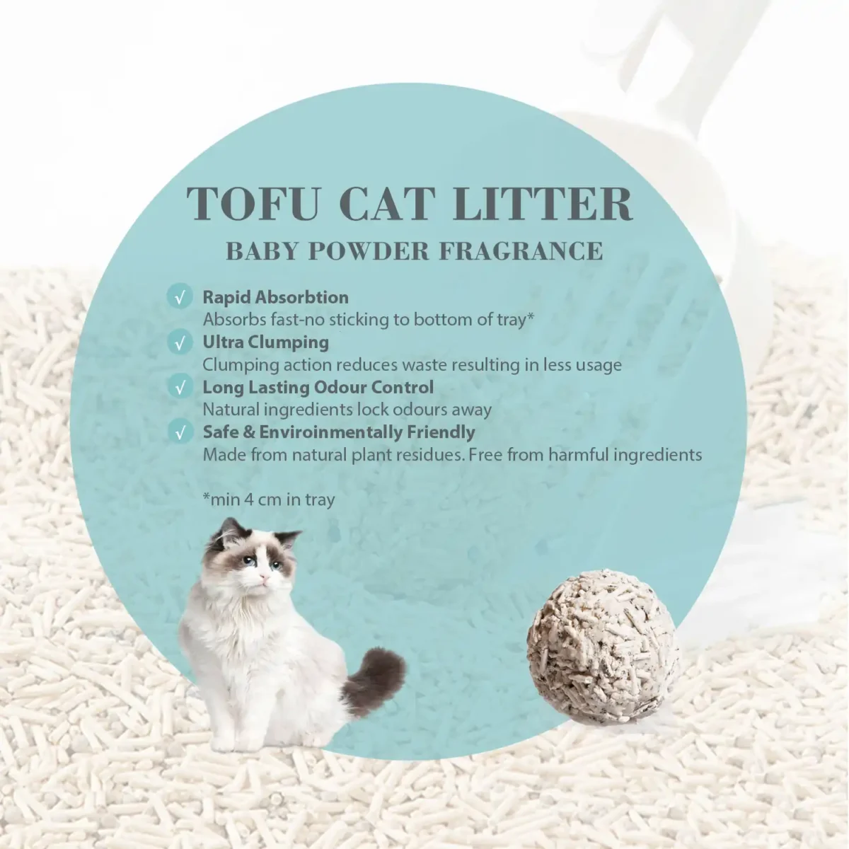 Bioline Tofu Cat Litter Baby Powder Fragrance 1