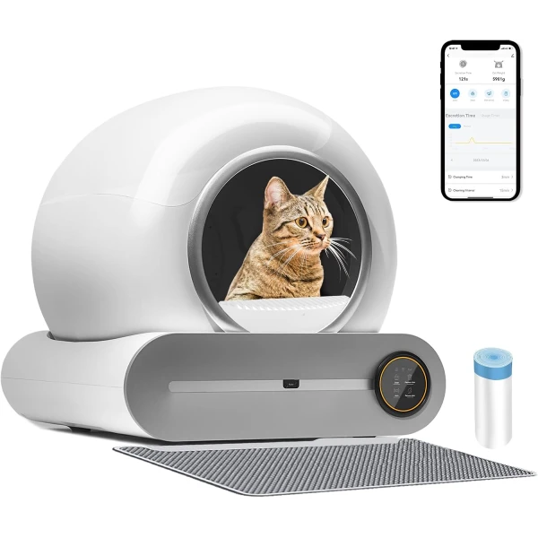 Automatic Self Cleaning Cat Litter Box, Large Capacity, APP Control,Odor Removal in Kenya