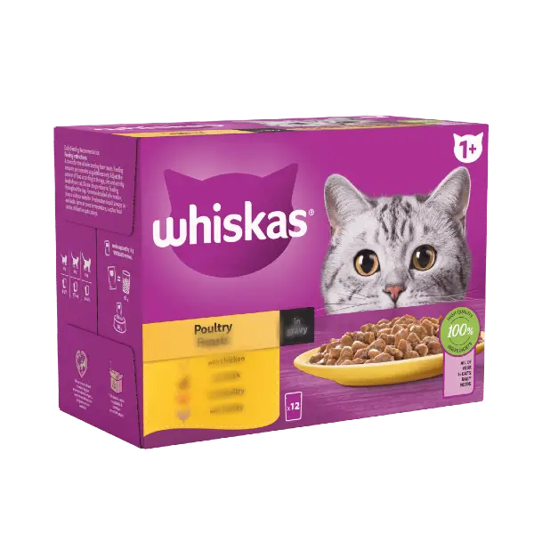 Whiskas Pouch Adult Poultry Wet Cat Food Petsasa