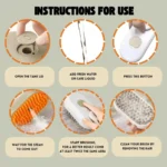 Instructions for Use of Pet Grooming Steam Brush for Dogs & Cats