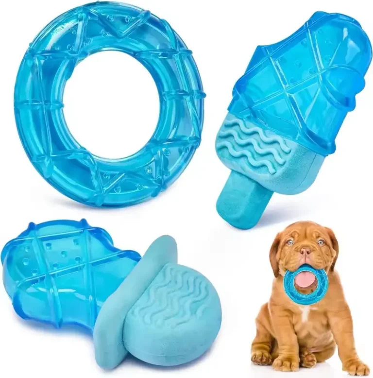 Puppy Chew Freezer Dog Toy Teething Chew, Ice Cream