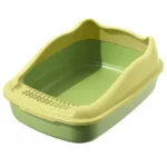 Green Colour Spatter-proof Semi-Enclosed Cat Litter Box