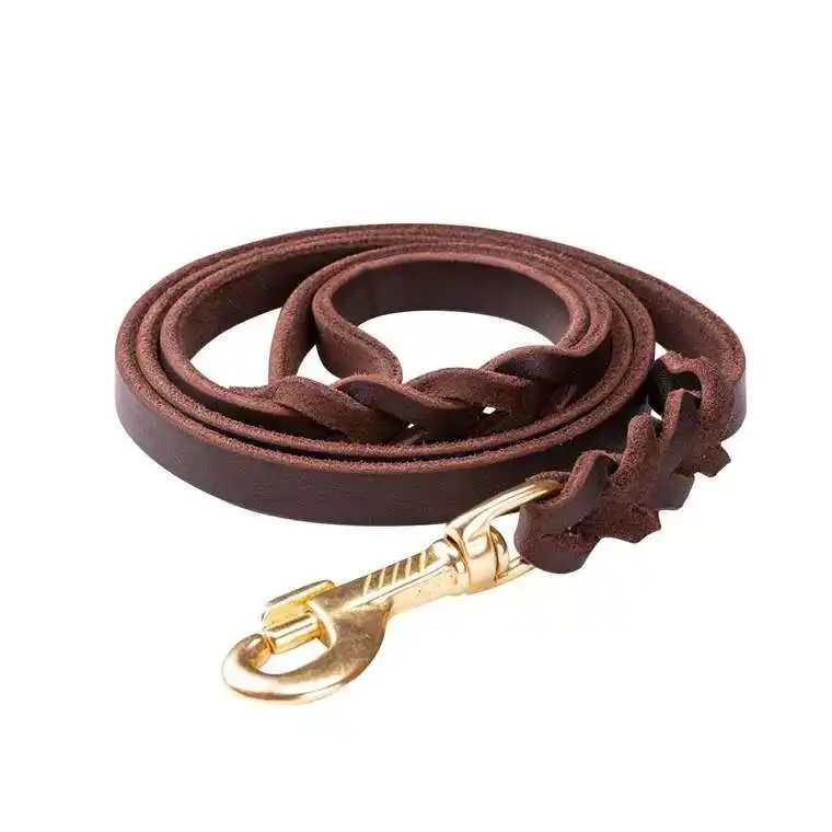 Soft Touch Cowhide Leather Dog Leash at Petsasa