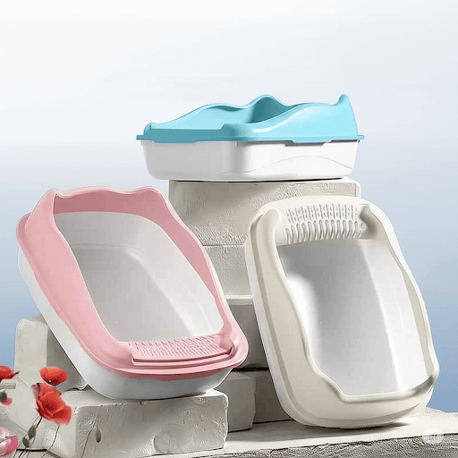 Spatter-proof Semi-Enclosed Cat Litter Box
