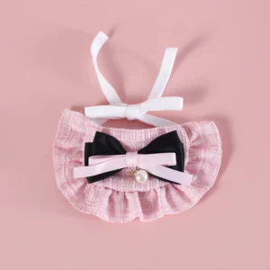 Pink Beret Cap Cat Costume Set for Photo Prop Petsasa Pet Clothes