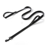 Black UrbaDog Traffic Dual-Handle Reflective Dog Leash at Petsasa Kenya