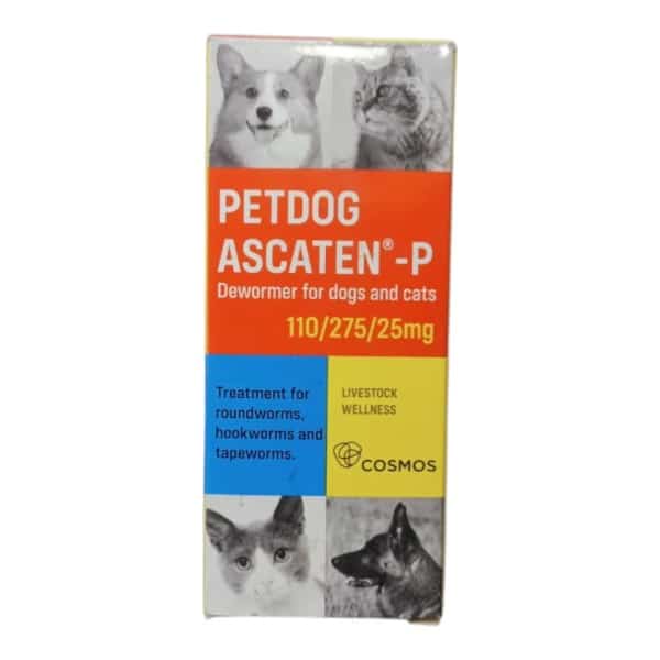Petdog Ascaten -P Dewormer for Cats & Dogs, 6 Tablets in Kenya