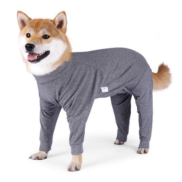 Long Sleeve Dog Coverall Pajamas for Postoperative Recovery & Shedding
